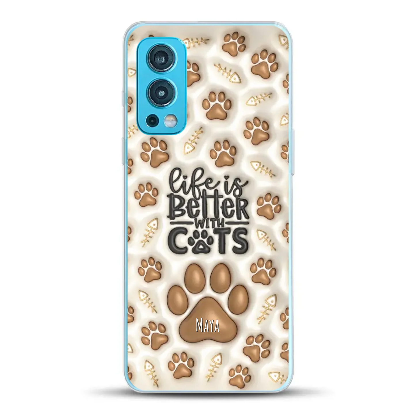 Life is better with Cats - Individuelle Handyhülle
