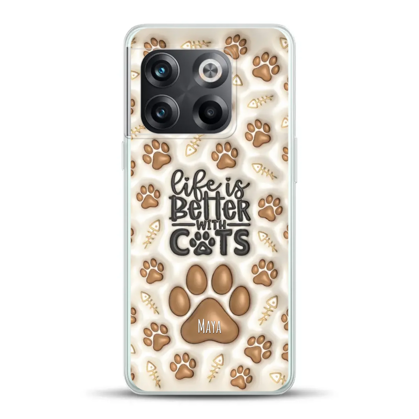 Life is better with Cats - Individuelle Handyhülle