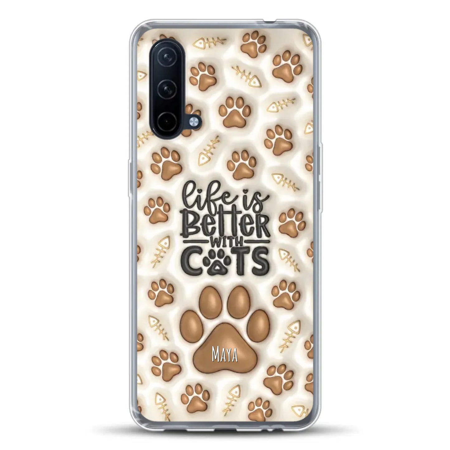 Life is better with Cats - Individuelle Handyhülle