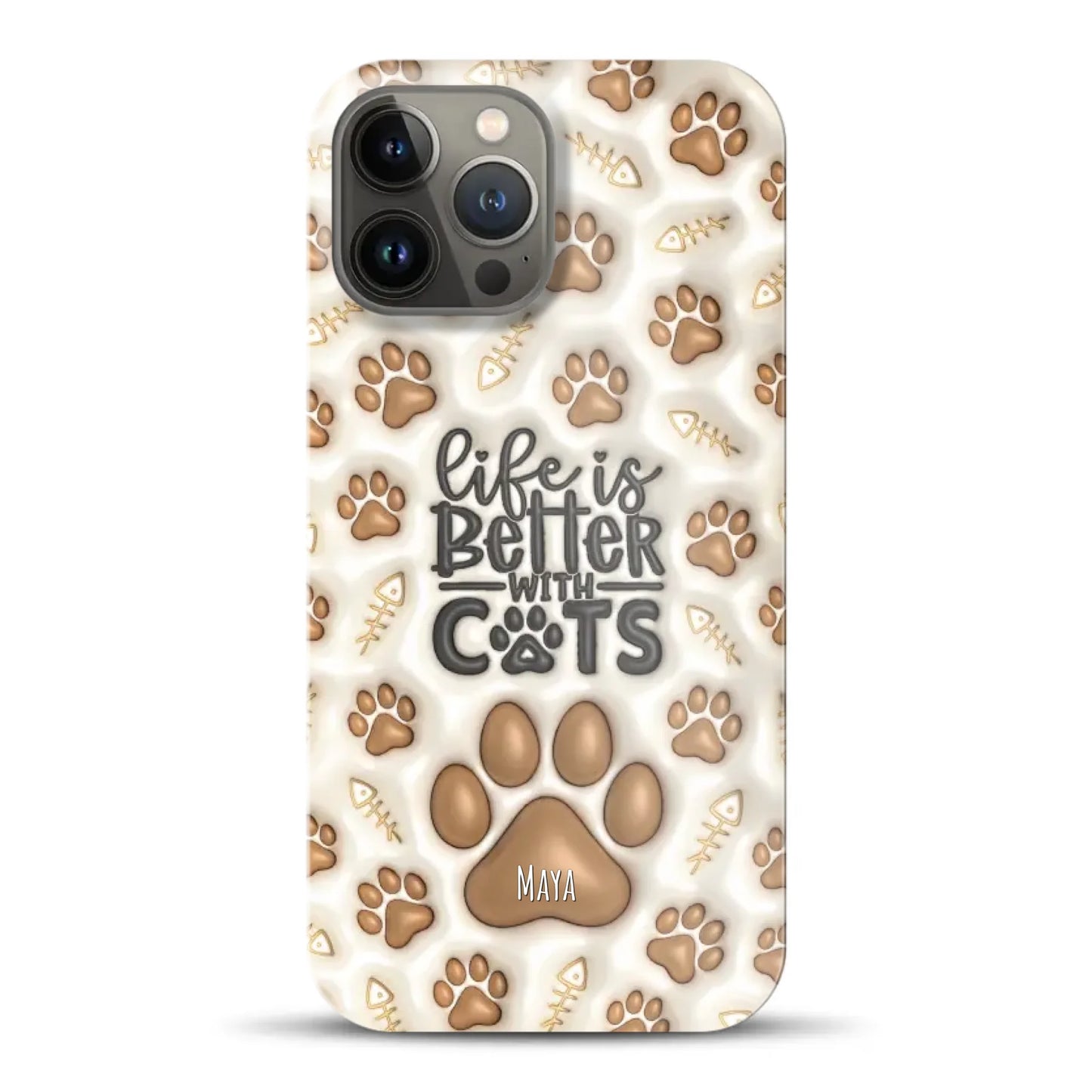 Life is better with Cats - Individuelle Hardcase Hülle für iPhone