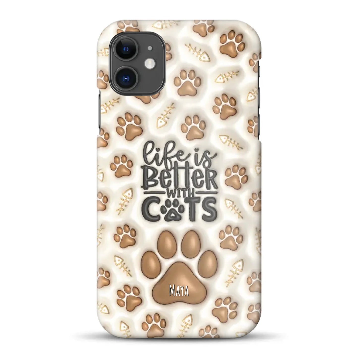 Life is better with Cats - Individuelle Hardcase Hülle für iPhone
