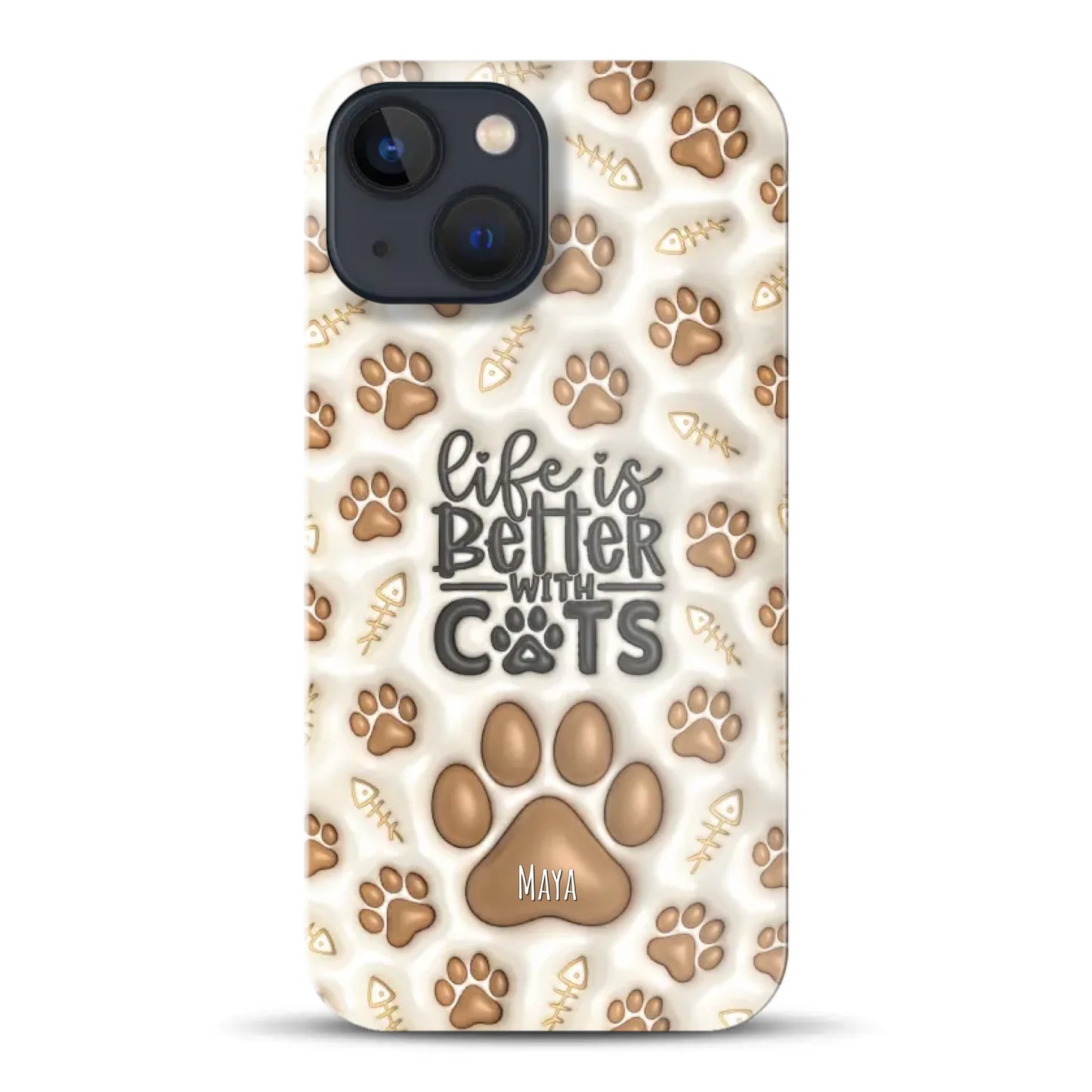 Life is better with Cats - Individuelle Hardcase Hülle für iPhone
