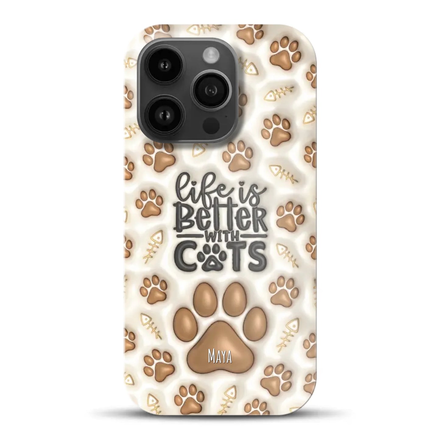 Life is better with Cats - Individuelle Hardcase Hülle für iPhone