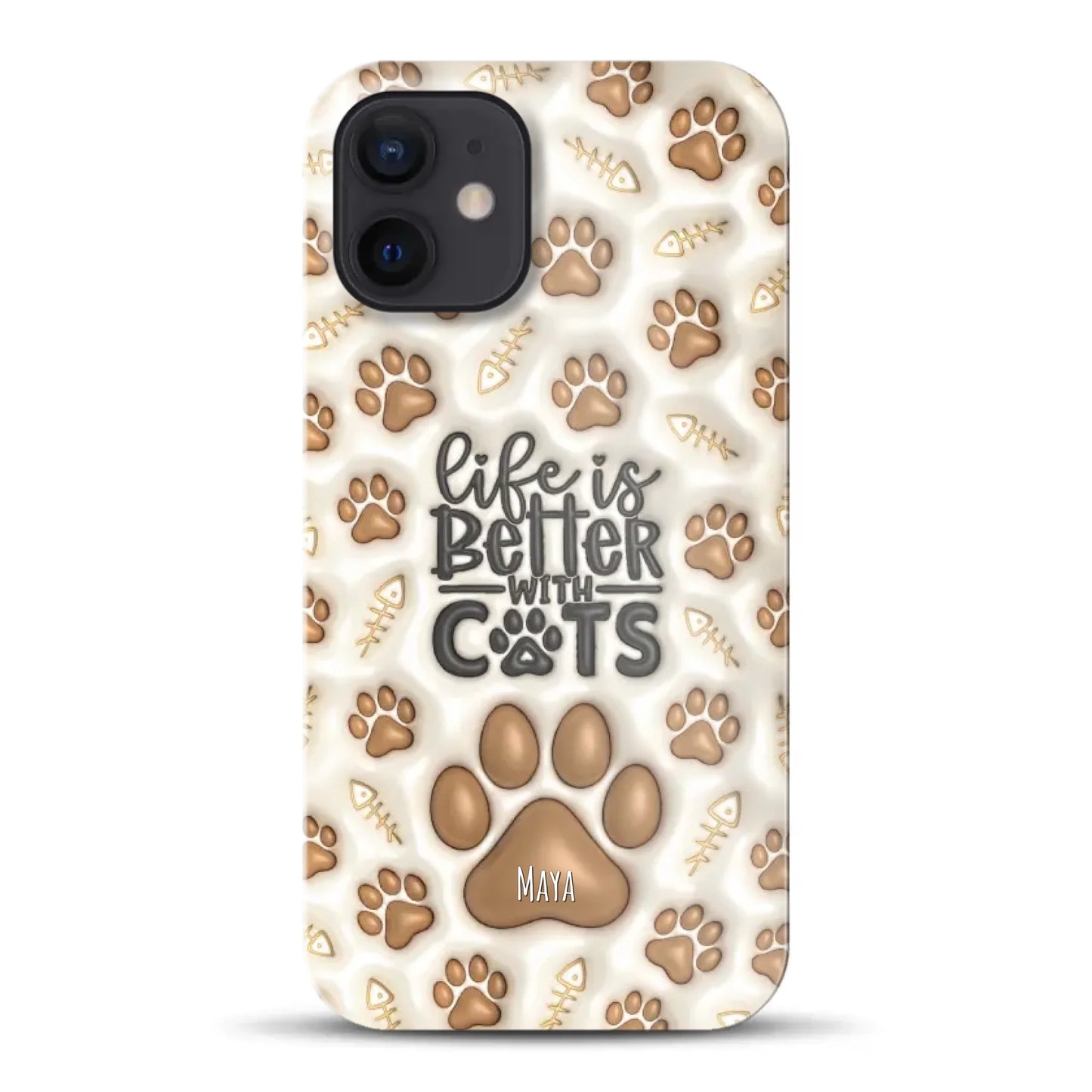 Life is better with Cats - Individuelle Hardcase Hülle für iPhone