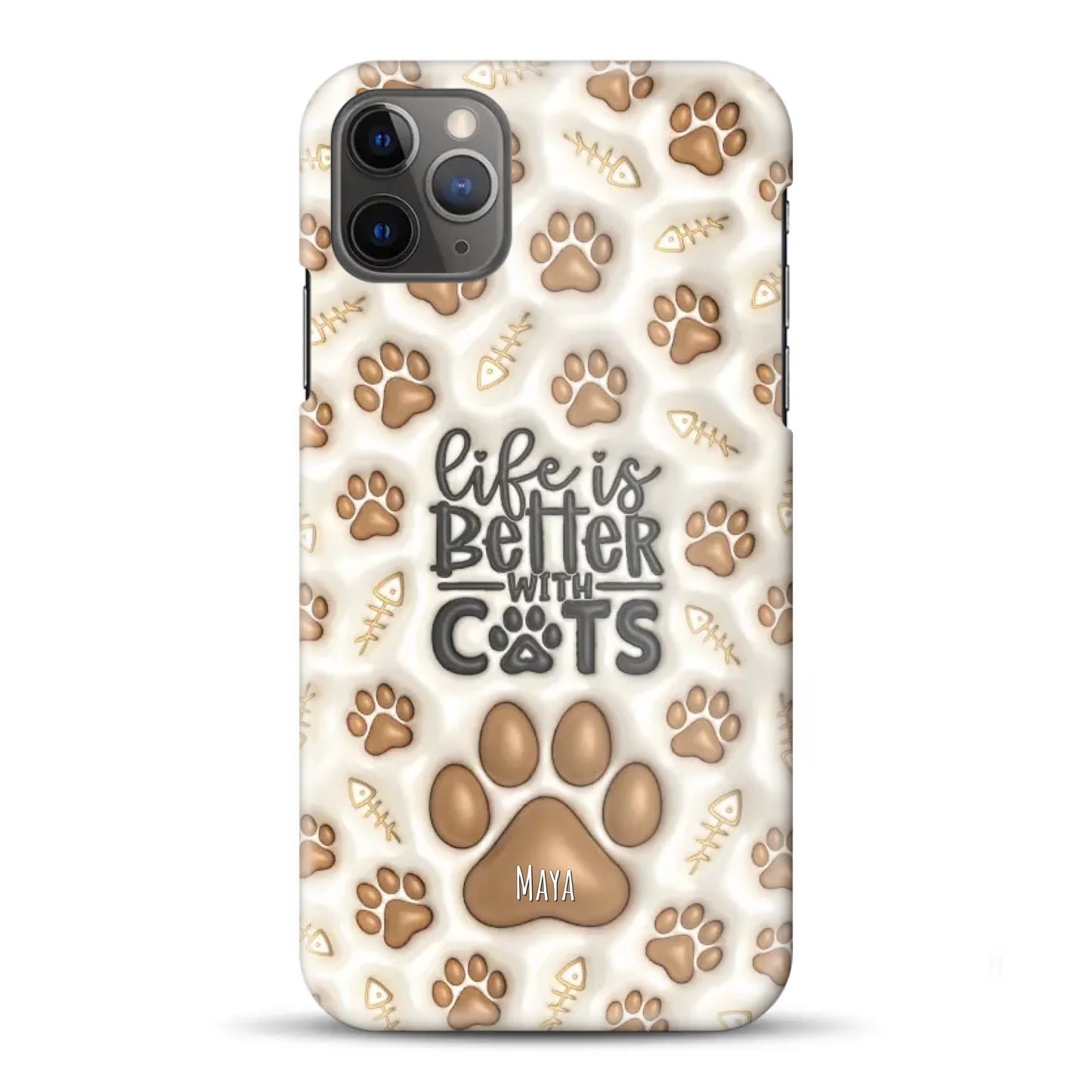 Life is better with Cats - Individuelle Hardcase Hülle für iPhone