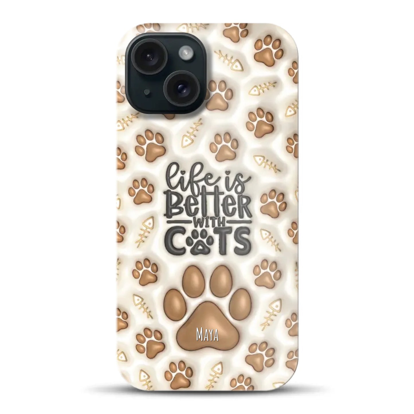 Life is better with Cats - Individuelle Hardcase Hülle für iPhone