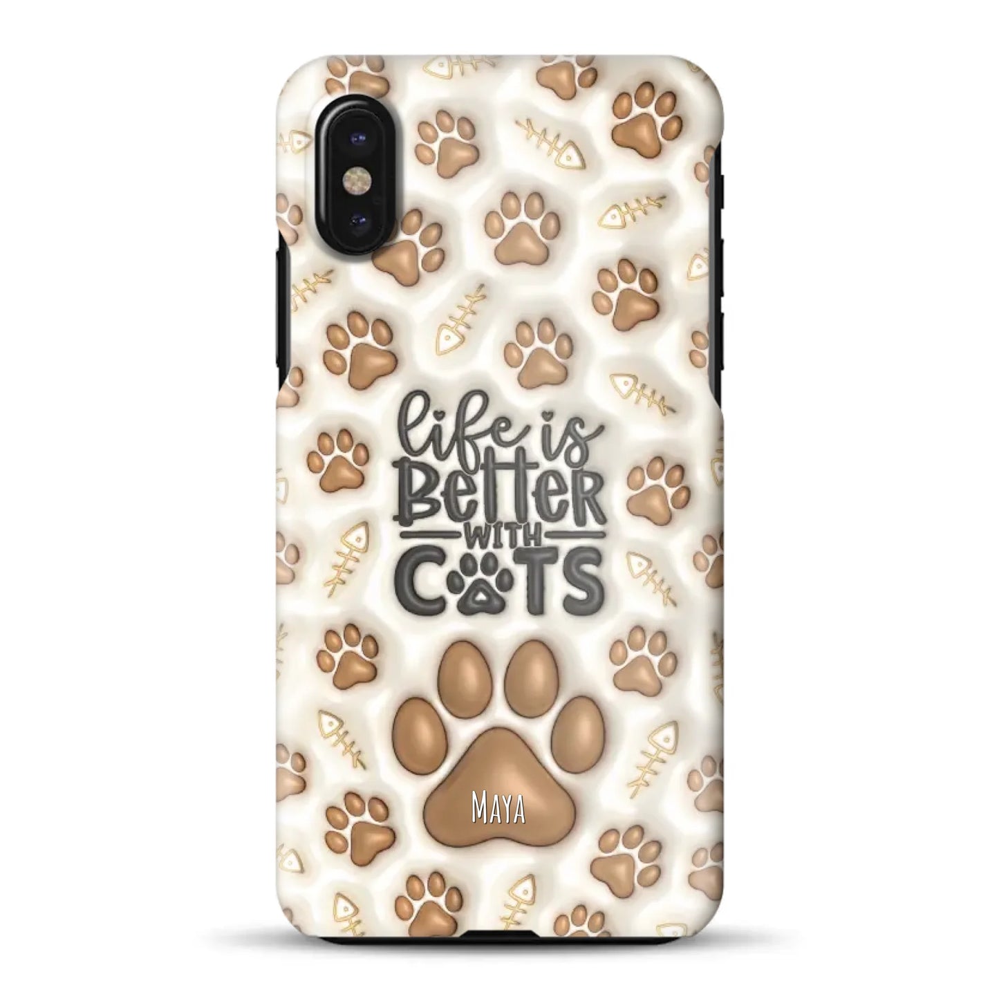 Life is better with Cats - Individuelle Hardcase Hülle für iPhone
