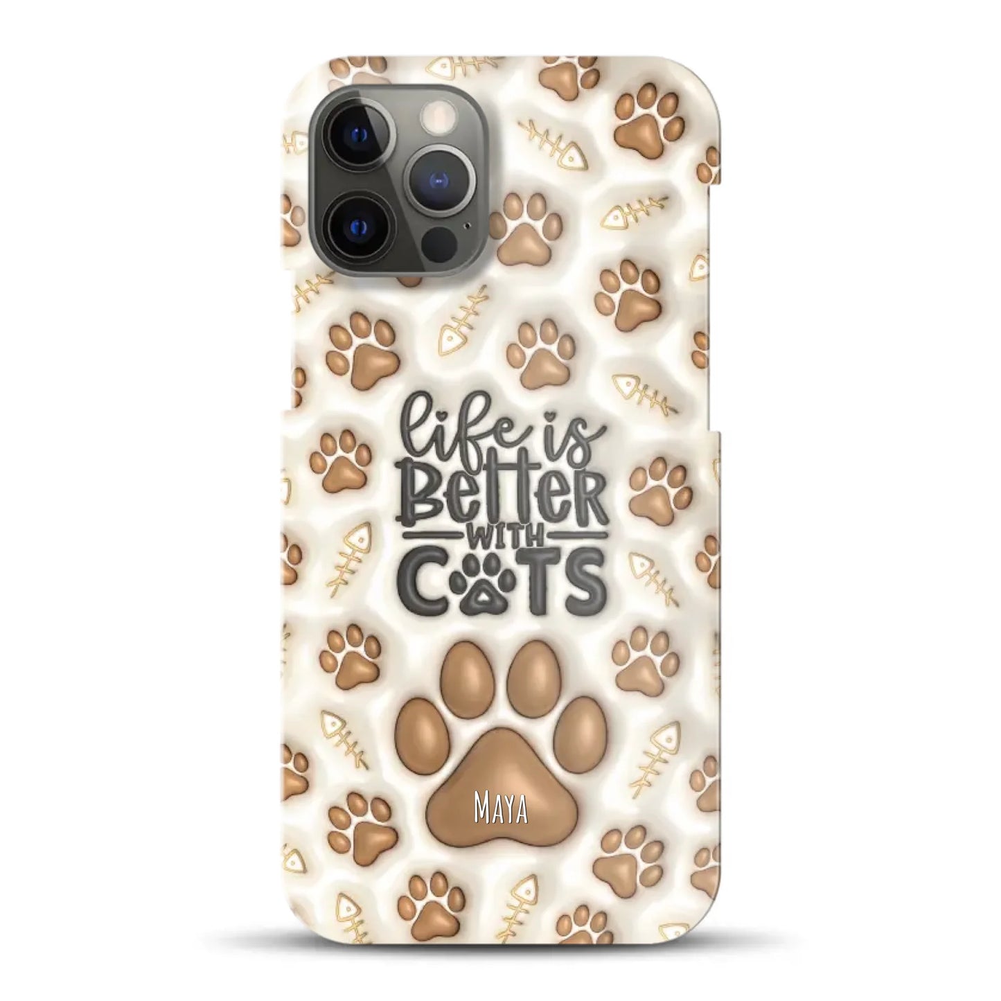 Life is better with Cats - Individuelle Hardcase Hülle für iPhone