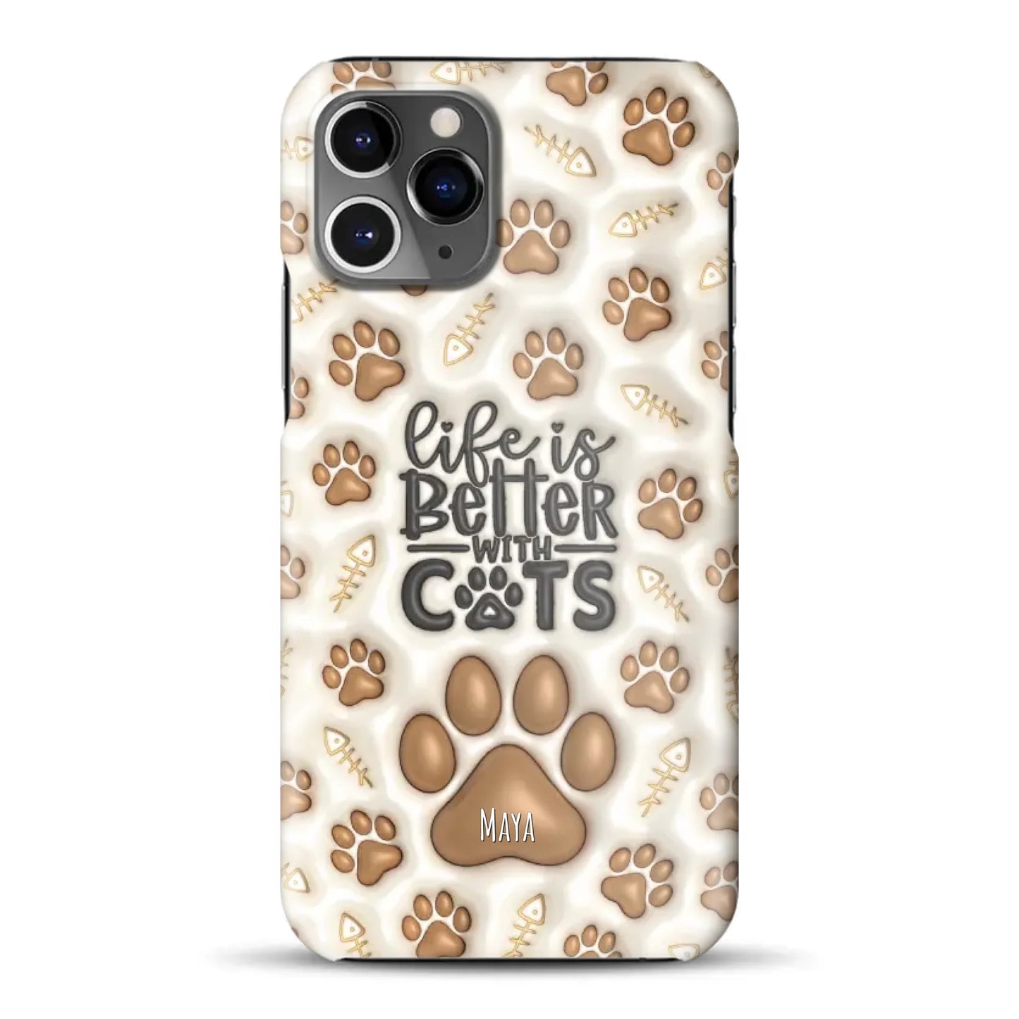 Life is better with Cats - Individuelle Hardcase Hülle für iPhone