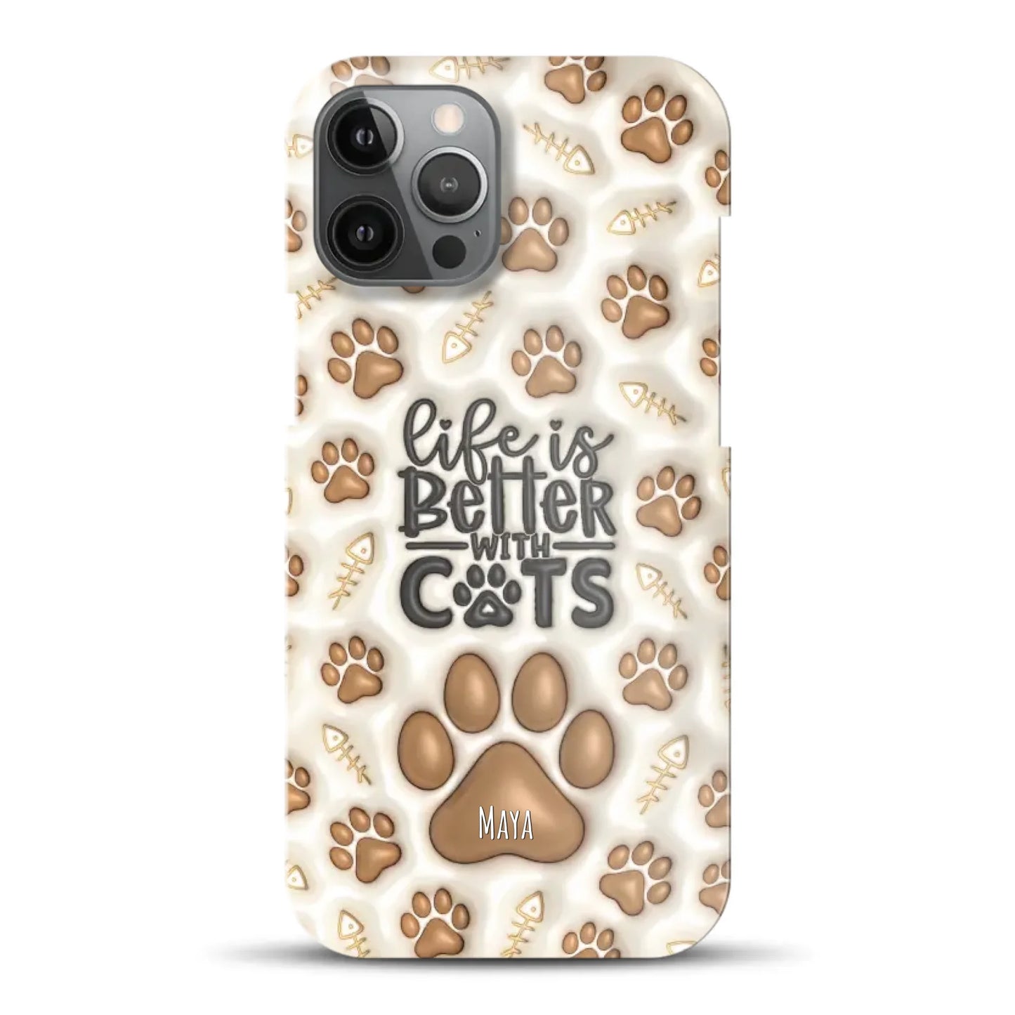 Life is better with Cats - Individuelle Hardcase Hülle für iPhone