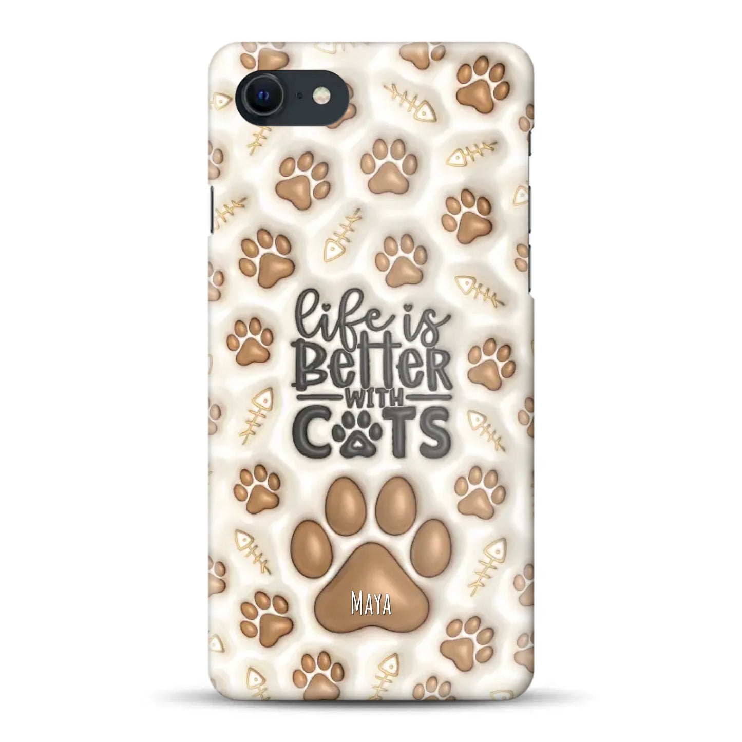 Life is better with Cats - Individuelle Hardcase Hülle für iPhone