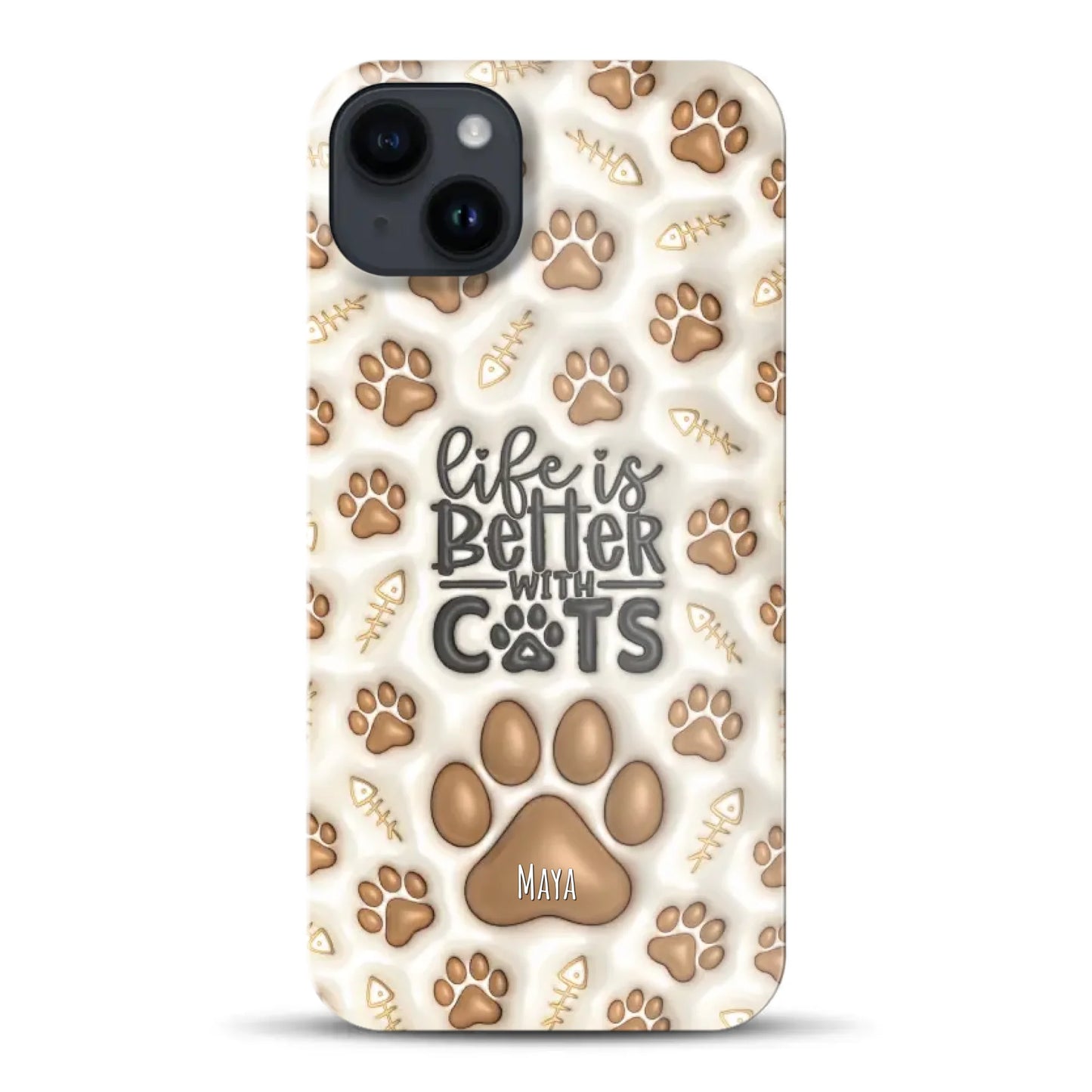 Life is better with Cats - Individuelle Hardcase Hülle für iPhone