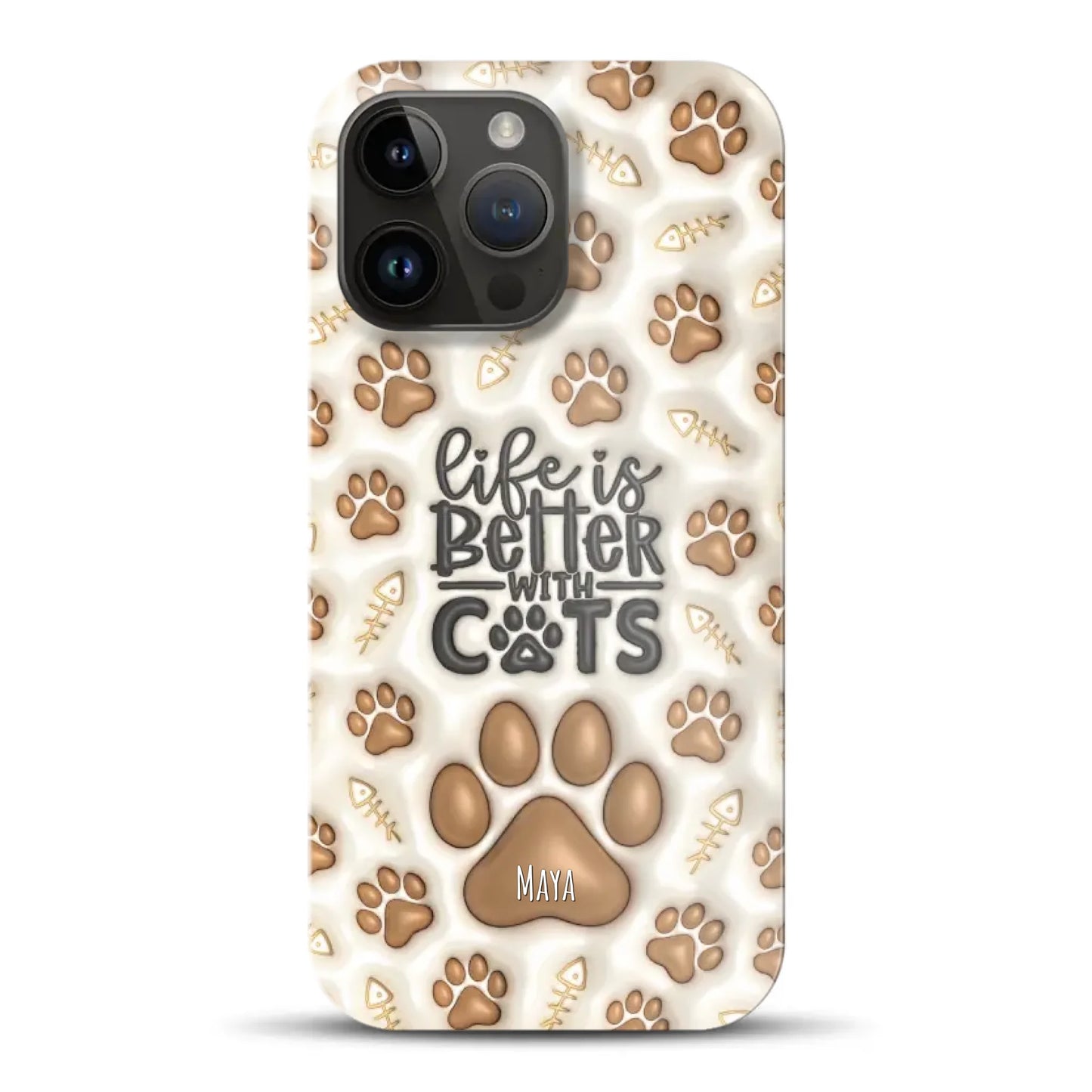 Life is better with Cats - Individuelle Hardcase Hülle für iPhone