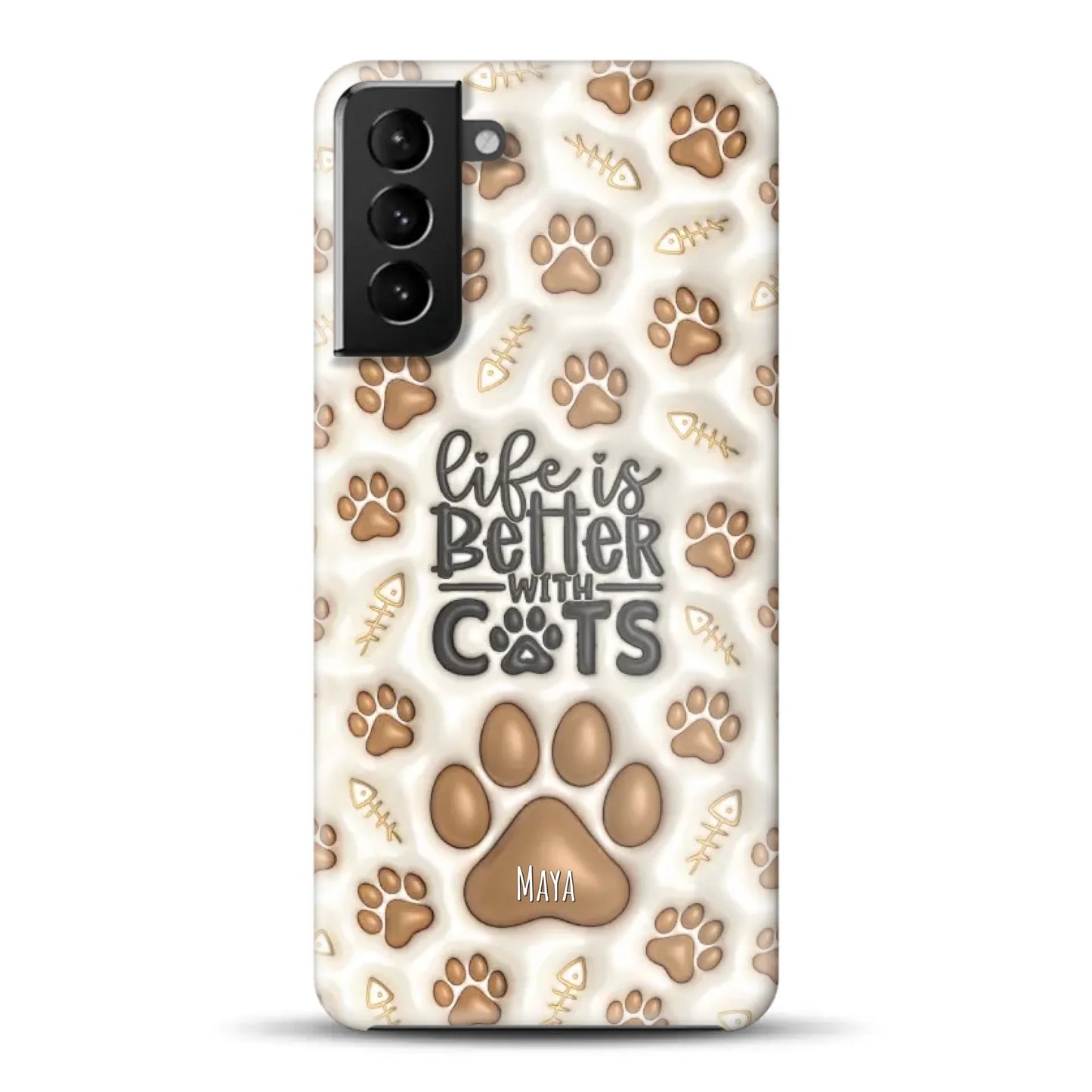 Life is better with Cats - Individuelle Hardcase Hülle für Samsung