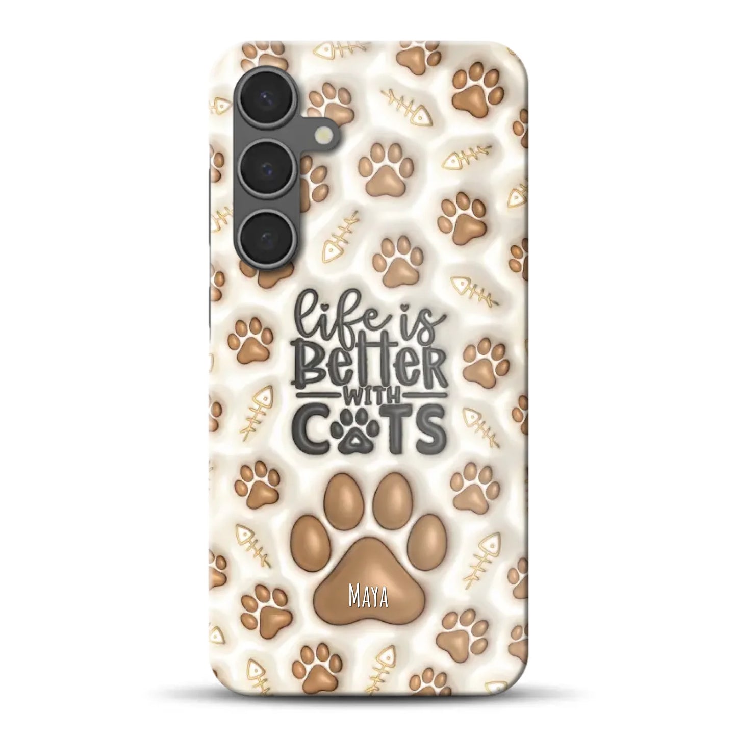 Life is better with Cats - Individuelle Hardcase Hülle für Samsung