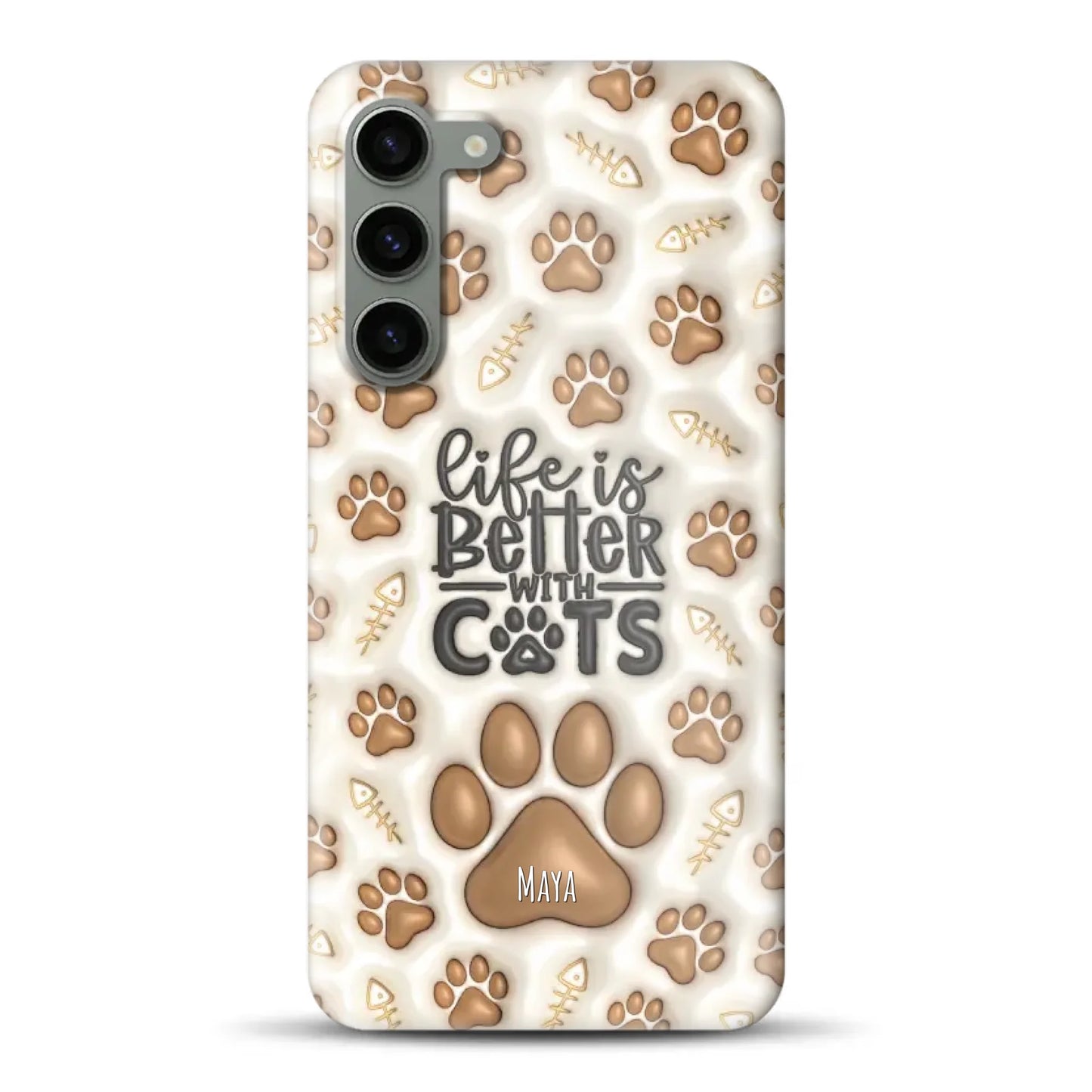 Life is better with Cats - Individuelle Hardcase Hülle für Samsung
