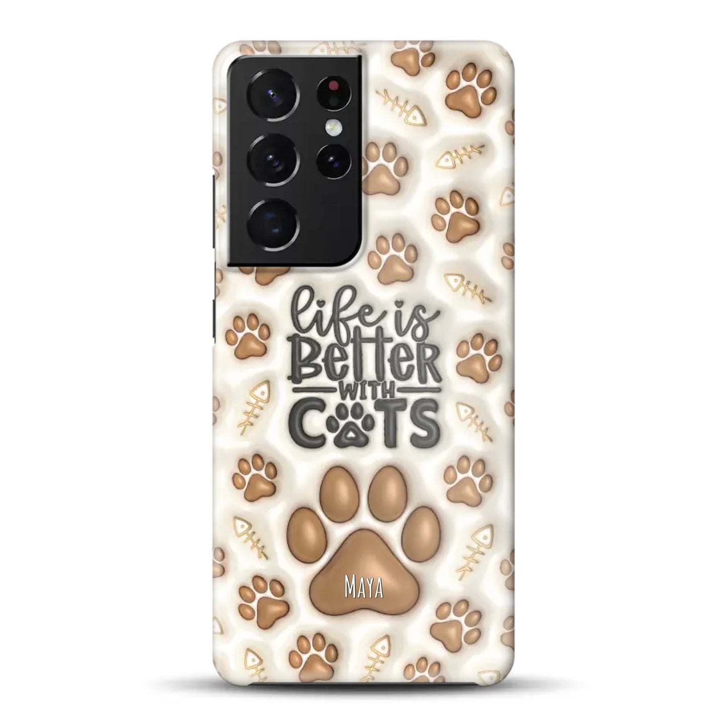 Life is better with Cats - Individuelle Hardcase Hülle für Samsung
