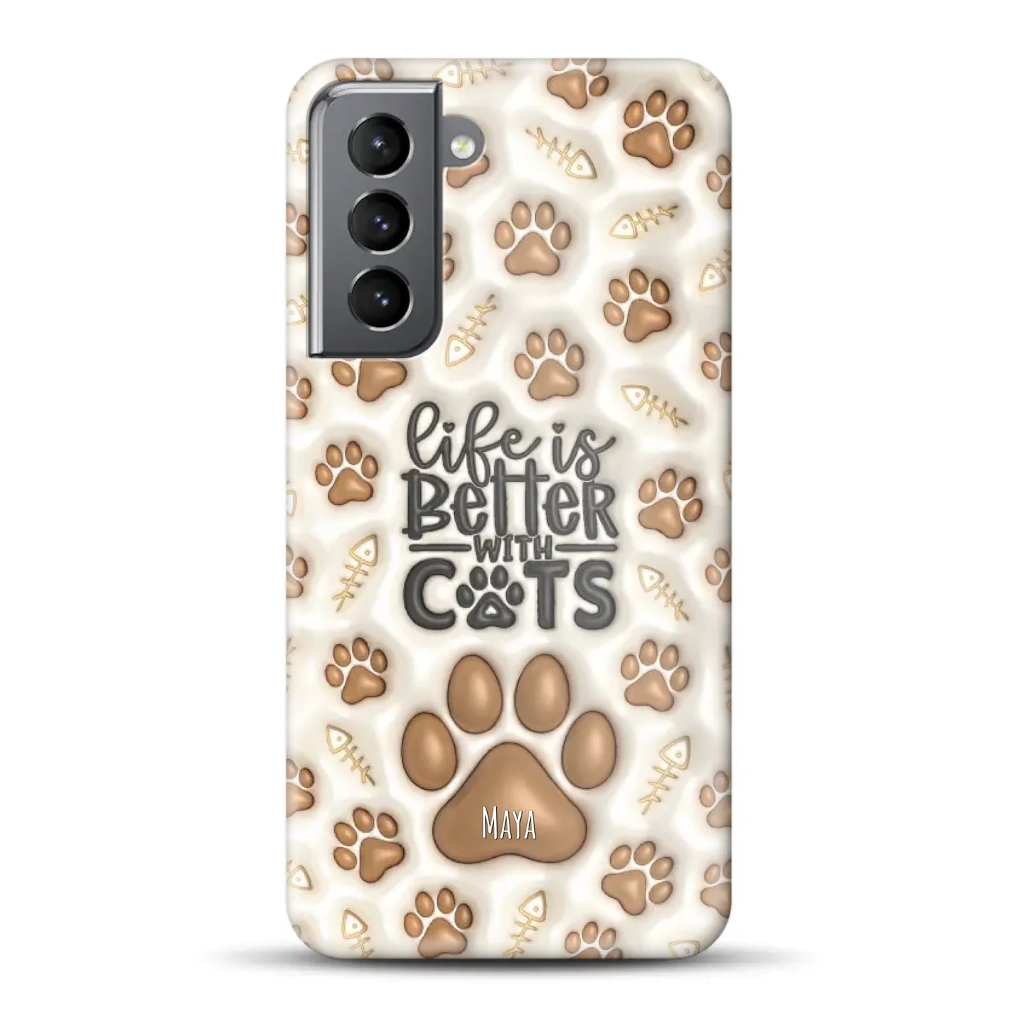 Life is better with Cats - Individuelle Hardcase Hülle für Samsung