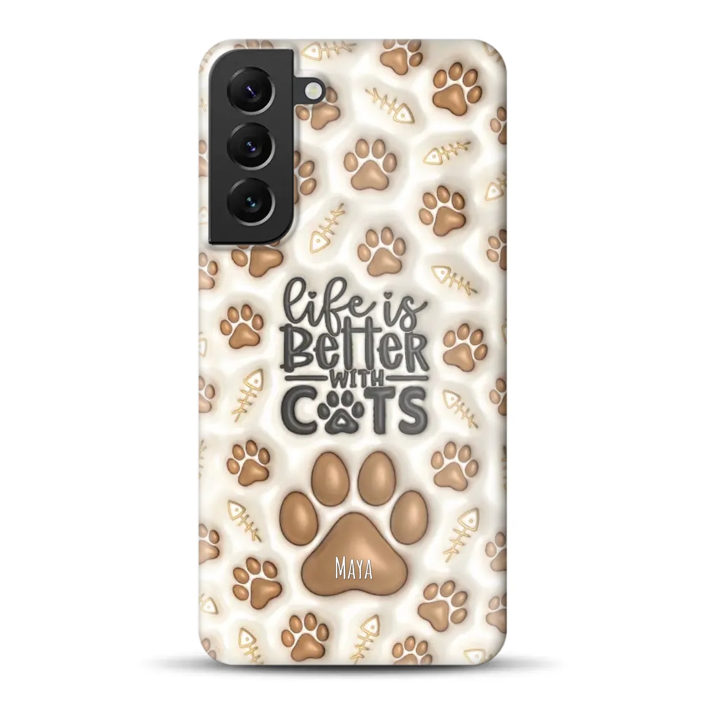 Life is better with Cats - Individuelle Hardcase Hülle für Samsung