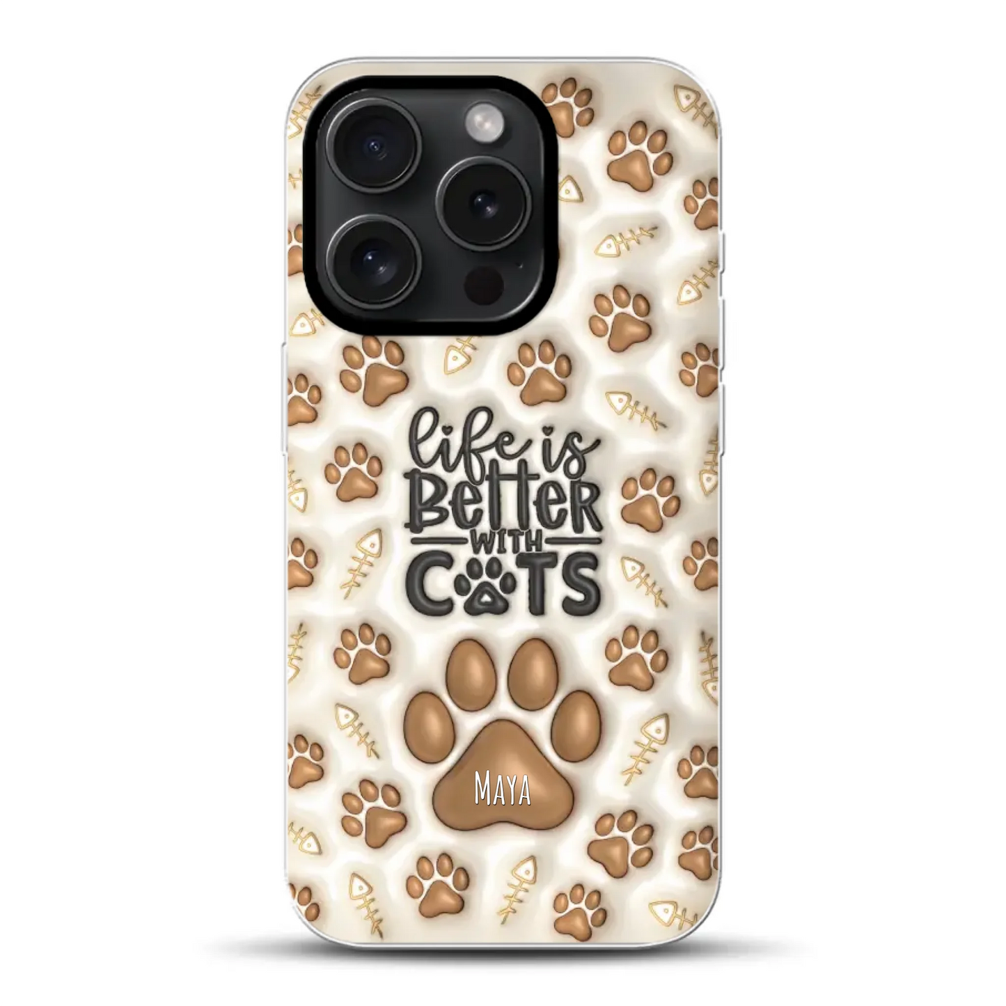 Life is better with Cats - Individuelle Hybrid Hülle mit MagSafe