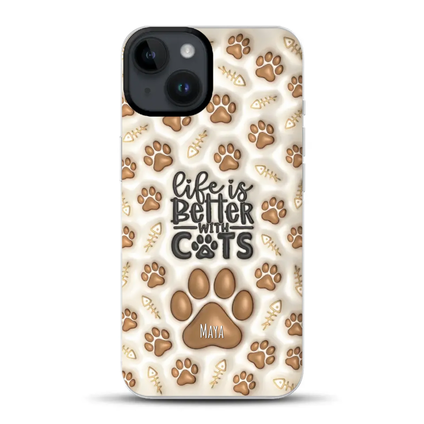 Life is better with Cats - Individuelle Hybrid Hülle mit MagSafe