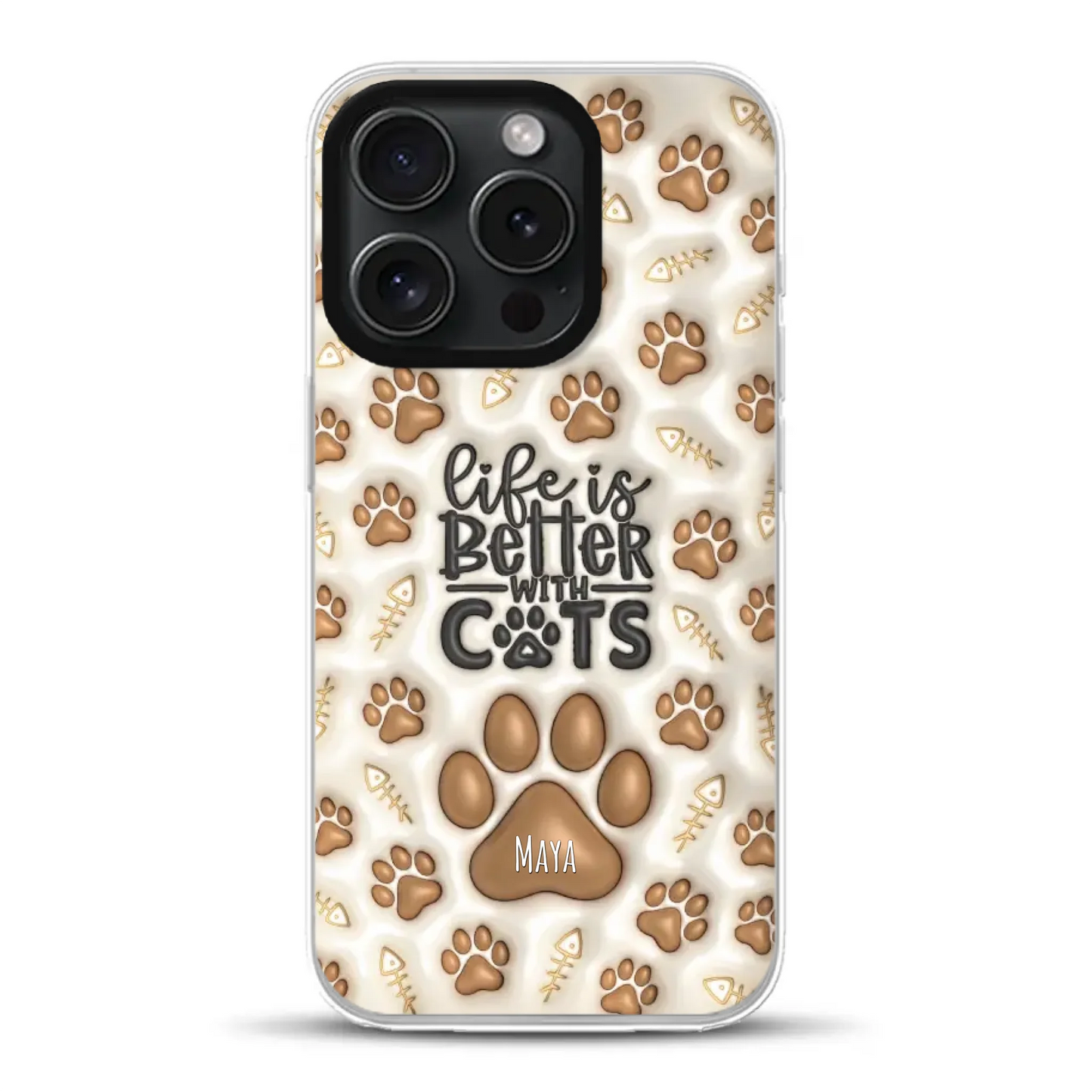 Life is better with Cats - Individuelle Hybrid Hülle mit MagSafe