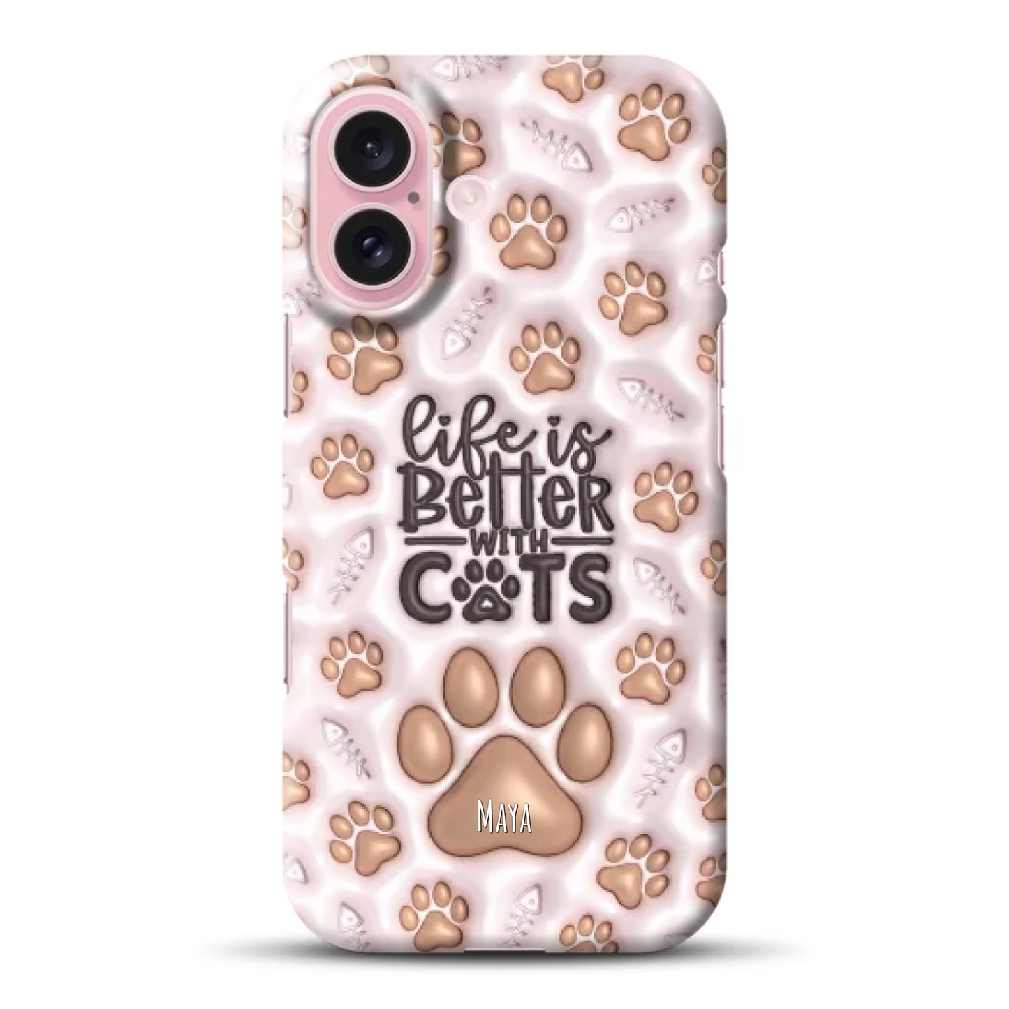 Life is better with Cats - Individuelle Hardcase Hülle für iPhone