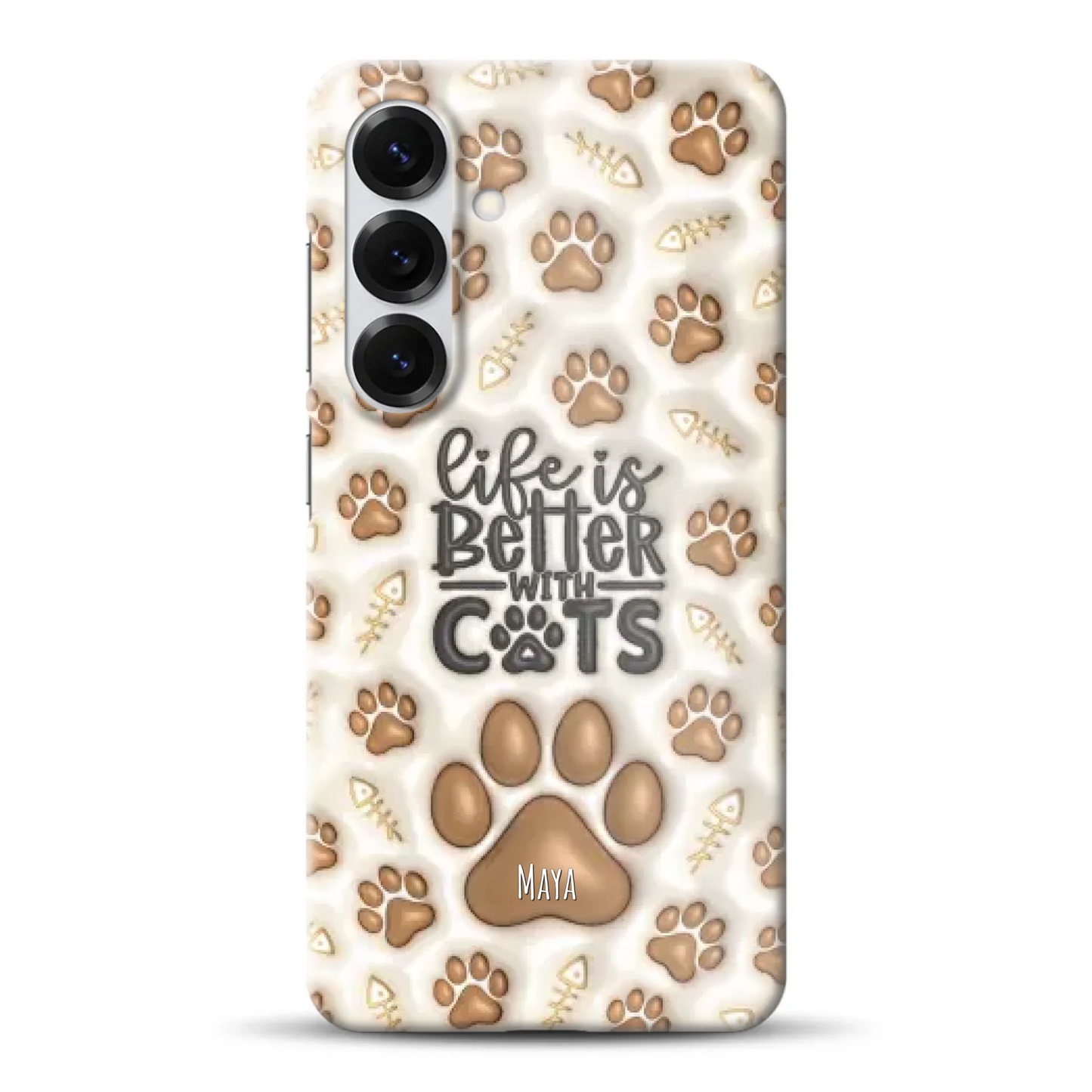 Life is better with Cats - Individuelle Hardcase Hülle für Samsung
