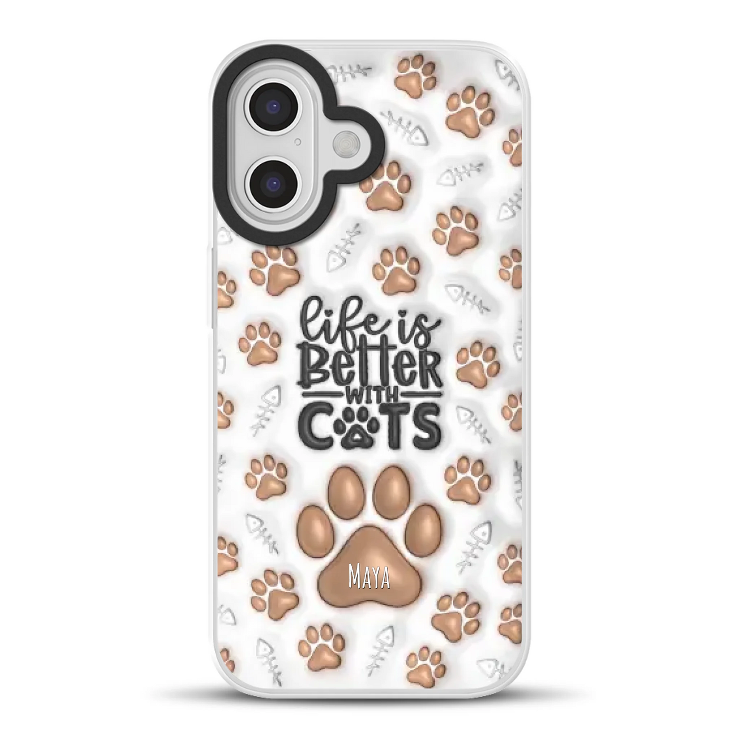 Life is better with Cats - Individuelle Hybrid Hülle mit MagSafe